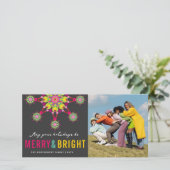 Festive Star Elegant-foto, kleurrijk Feestdagenkaart (Staand voorkant)