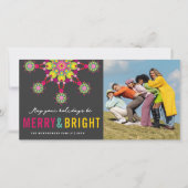 Festive Star Elegant-foto, kleurrijk Feestdagenkaart (Voorkant)