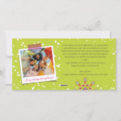 Festive Star Elegant-foto, kleurrijk Feestdagenkaart (Achterkant)