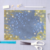 Festive Starry Blue en Gold Modern Glam Tissuepapier (Craft)