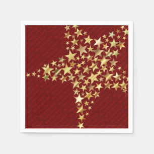FESTIVE STARS Holiday Blessay Party Paper Servet