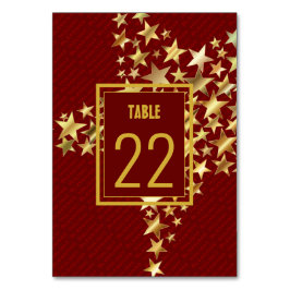 FESTIVE STARS Holiday Blessay Red Kaart