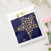 FESTIVE STARS Holiday BLUE Party Bedankzakje (Gezegeld)