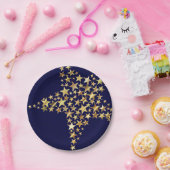 FESTIVE STARS Holiday BLUE Party Papieren Bordje (Feest)