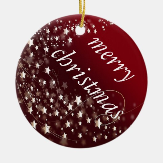 Festive Stars Keramisch Ornament (Voorkant)