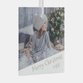 Festive Stars kerstfamilie Keepomwille Foto Glas Ornament (Voorkant Rechts)