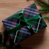 Festive stijlvol, donker Paars en groen patroonpat Cadeaupapier