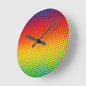 Festive Stippen Rainbow Cool Cheerful Fun Colorful Ronde Klok (Hoek)