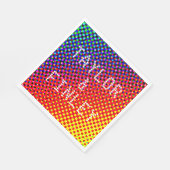 Festive Stippen Rainbow Cool Fun Cheerful Gay Prid Servet (Hoek)