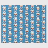 Festive strand Santa Holiday betonpartijtje Cadeaupapier (Vlak)