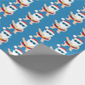 Festive strand Santa Holiday betonpartijtje Cadeaupapier (Hoek)