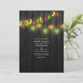 Festive String Lights Cinco de Mayo Fiesta Wedding Kaart (Staand voorkant)