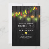 Festive String Lights Cinco de Mayo Fiesta Wedding Kaart (Voorkant)