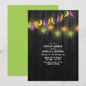 Festive String Lights Fiesta Couples Shower Kaart (Voorkant / Achterkant)