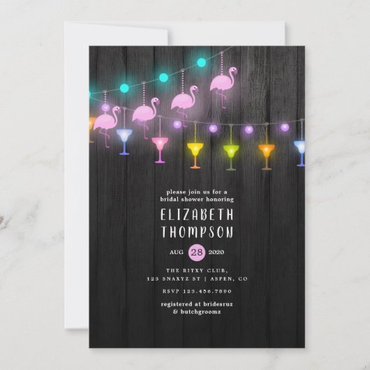 Festive String Lights Fiesta Vrijgezellenfeest Kaart (Voorkant)