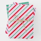 Festive Stripe-kerstinpakpapier Inpakpapier Vel (In situ)