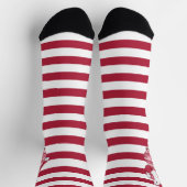 Festive Striped Holiday Polar Beer Socks Sokken (Top)