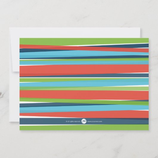 Festive Stripes Flat Kaart (Achterkant)