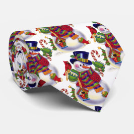 Festive-stropdas met kerstsnowman Holiday Stropdas