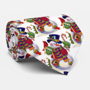 Festive-stropdas met kerstsnowman Holiday Stropdas