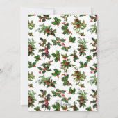 Festive Style Holly Foto Feestdagenkaart (Achterkant)
