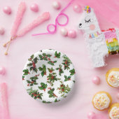 Festive Style Holly-White Background Papieren Kommen (Feest)