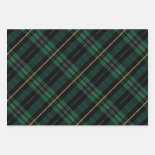 Festive Stylish Dark Forest Green Play Pattern Inpakpapier Vel (Voorkant 2)