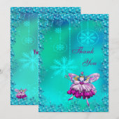 Festive Sugar Plum Fairy Bedankt (Voorkant / Achterkant)