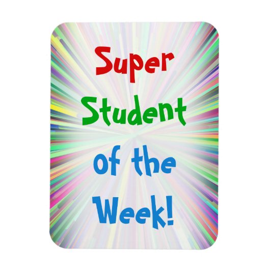 Festive "Super Student of the Week!" Magneet (Verticaal)