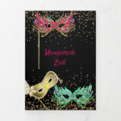 Festive Sweet 16 Masquerade Ball Drieluik Aankondiging (Cover)