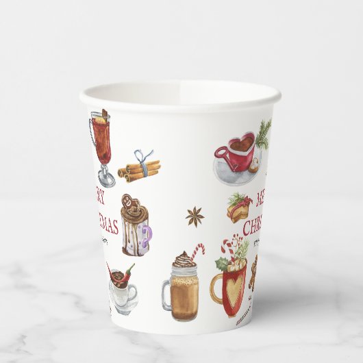 Festive Sweet Treeit Merry kerstgerei Papieren Bekers (Links)