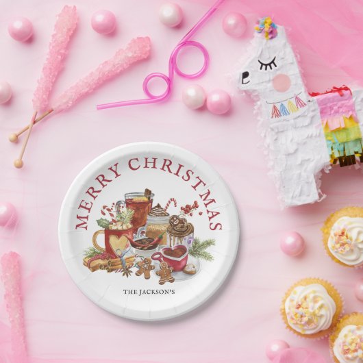 Festive Sweet Treeit Merry kerstgerei Papieren Bordje (Feest)