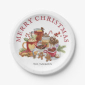 Festive Sweet Treeit Merry kerstgerei Papieren Bordje (Voorkant)