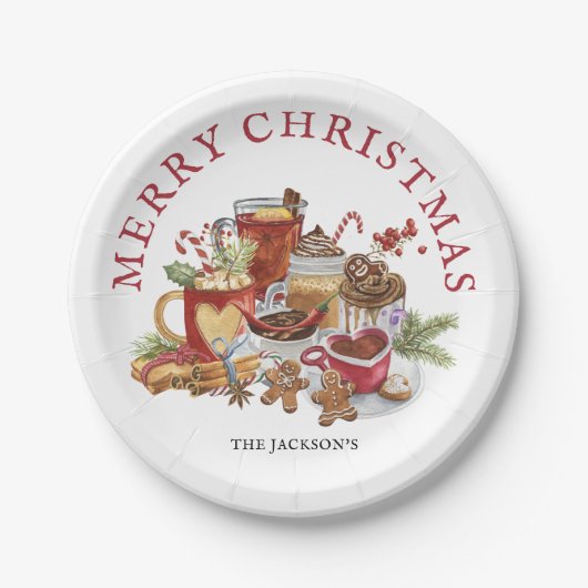 Festive Sweet Treeit Merry kerstgerei Papieren Bordje (Voorkant)