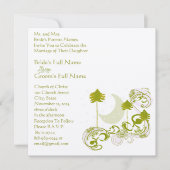 Festive Swirl Moon Tree Square Weddenschap Kaart (Voorkant)