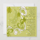 Festive Swirl Moon Tree Square Weddenschap Kaart (Voorkant)