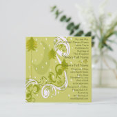 Festive Swirl Moon Tree Square Weddenschap Kaart (Staand voorkant)