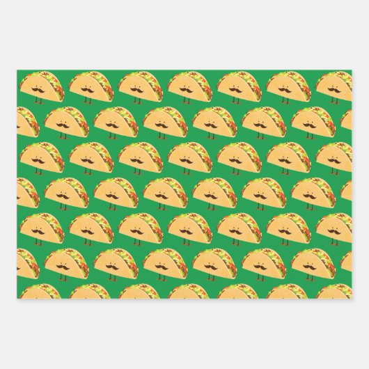 Festive Taco Wrapping Paper Set (Voorkant)