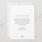 Festive Tartan Patroon met kerstfoto Feestdagenkaart (Achterkant)