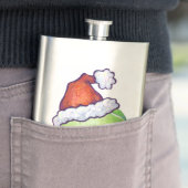 Festive Tennis Ball in Santa Hat Heupfles (Voorbeeld)