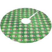 Festive Tennis Ball Pattern Green Kerstboom Rok (Gekanteld)