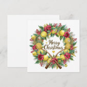 Festive Tennis Wreath for Christmas Feestdagenkaart (Voorkant / Achterkant)