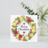 Festive Tennis Wreath for Christmas Feestdagenkaart (Staand voorkant)