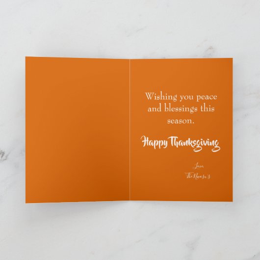 Festive Thanksgiving Family-fotokaart Kaart (Binnen)