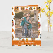 Festive Thanksgiving Family-fotokaart Kaart (Gele Bloem)