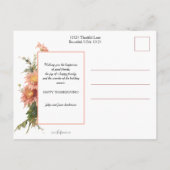 Festive  Thanksgiving Turkey Dinner Briefkaart (Achterkant)