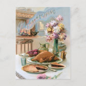 Festive Thanksgiving Turkey Dinner Briefkaart (Voorkant)