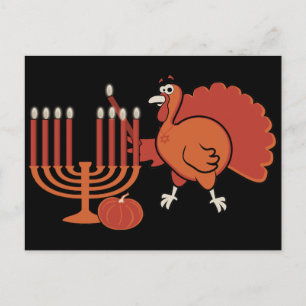Festive Thanksgivukkah Briefkaart