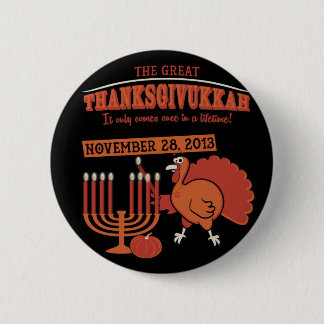 Festive Thanksgivukkah Ronde Button 5,7 Cm