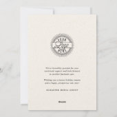 Festive Tidings | Bedrijfs-feestdag-Kaart Feestdagenkaart (Achterkant)